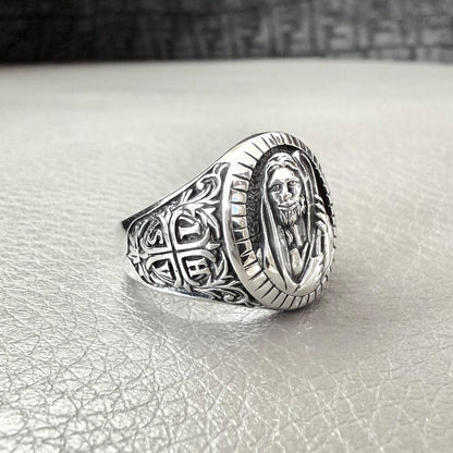Handcrafted 925 Sterling Silver Jesus Christ Ring YHWH Yahweh Hebrew Jewish Christian God Ring Silver Jewelry Accessories Gift by VINTZ