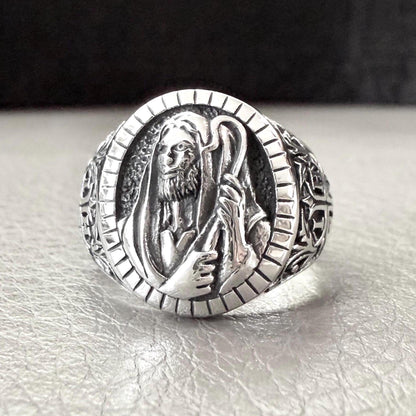 Handcrafted 925 Sterling Silver Jesus Christ Ring YHWH Yahweh Hebrew Jewish Christian God Ring Silver Jewelry Accessories Gift by VINTZ