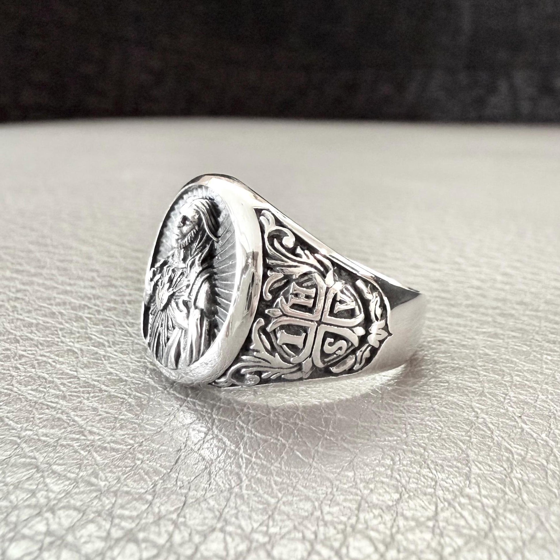 Handcrafted 925 Sterling Silver Jesus Christ Ring YHWH Yahweh Hebrew Jewish Christian God Ring Silver Jewelry Accessories Gift by VINTZ