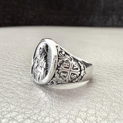 Handcrafted 925 Sterling Silver Jesus Christ Ring YHWH Yahweh Hebrew Jewish Christian God Ring Silver Jewelry Accessories Gift by VINTZ