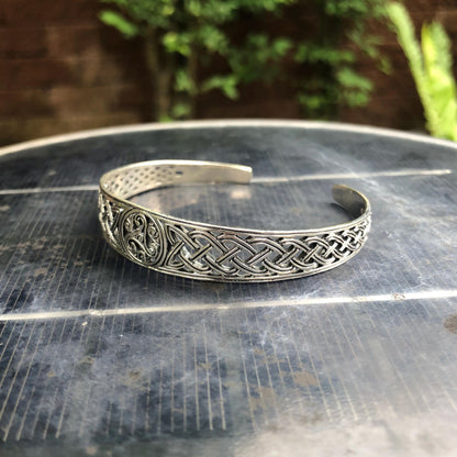 Triskelion Celtic Knot Viking Triskele Cuff Bracelet