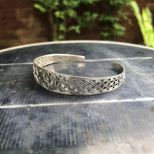 Triskelion Celtic Knot Viking Triskele Cuff Bracelet