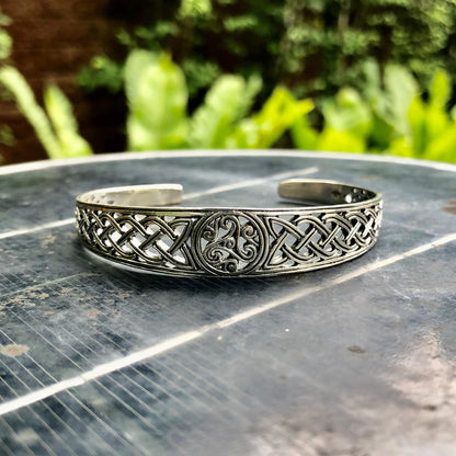 Triskelion Celtic Knot Viking Triskele Cuff Bracelet