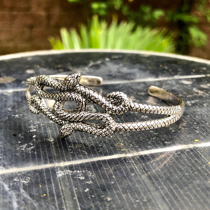 Bohemian Snake Black Mamba Serpent Cuff Bracelet