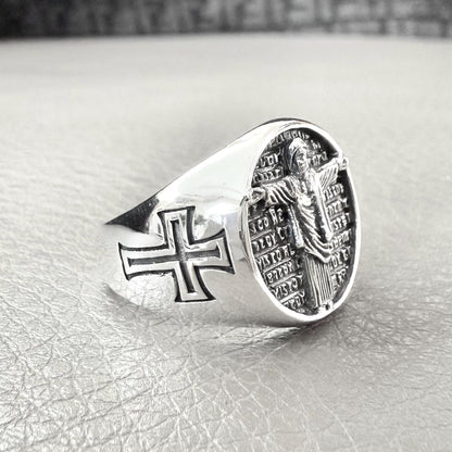 Handcrafted 925 Sterling Silver Cristo Redentor Ring Christian Jesus Christ the Redeemer Ring Silver Jewelry Accessories Gift by VINTZ