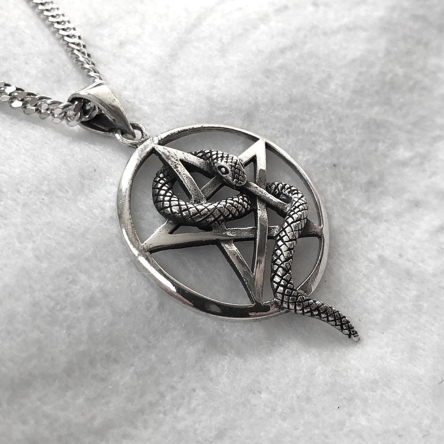 Pentagram Ouroboros Snake Serpent Pendant/Necklace