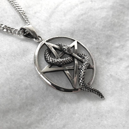 Pentagram Ouroboros Snake Serpent Pendant/Necklace