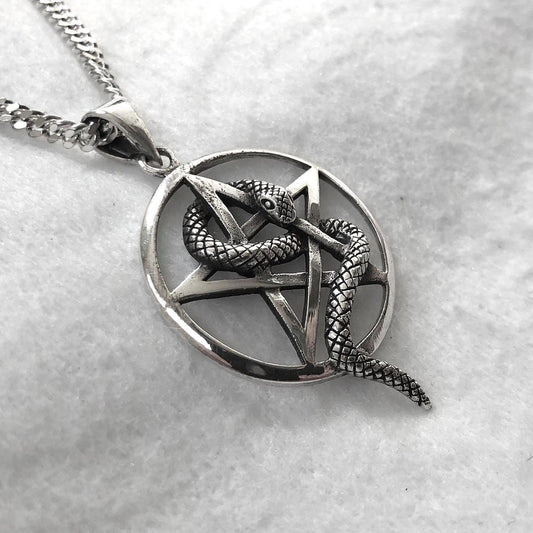 Pentagram Ouroboros Snake Serpent Pendant/Necklace