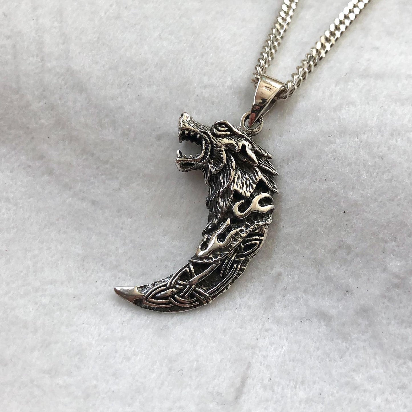 Fenrir Fang Viking Wolf God Pendant/Necklace