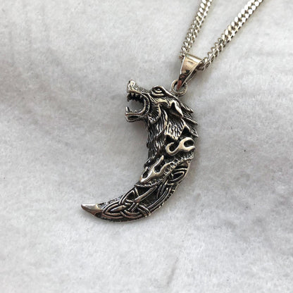 Fenrir Fang Viking Wolf God Pendant/Necklace