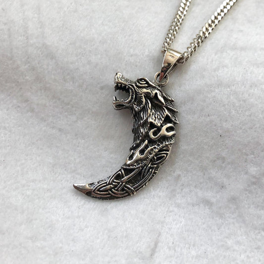 Fenrir Fang Viking Wolf God Pendant/Necklace