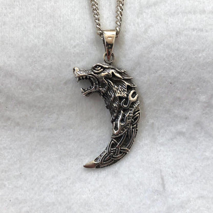 Fenrir Fang Viking Wolf God Pendant/Necklace