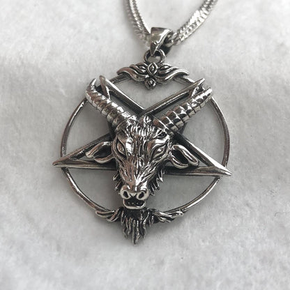Baphomet Goat Head Pentagram Gothic Pendant/Necklace