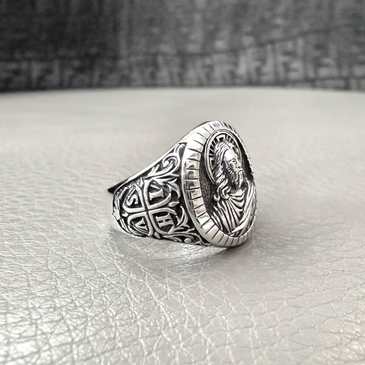 Handcrafted 925 Sterling Silver Jesus Christ Ring YHWH Yahweh Hebrew Jewish Christian God Ring Silver Jewelry Accessories Gift by VINTZ