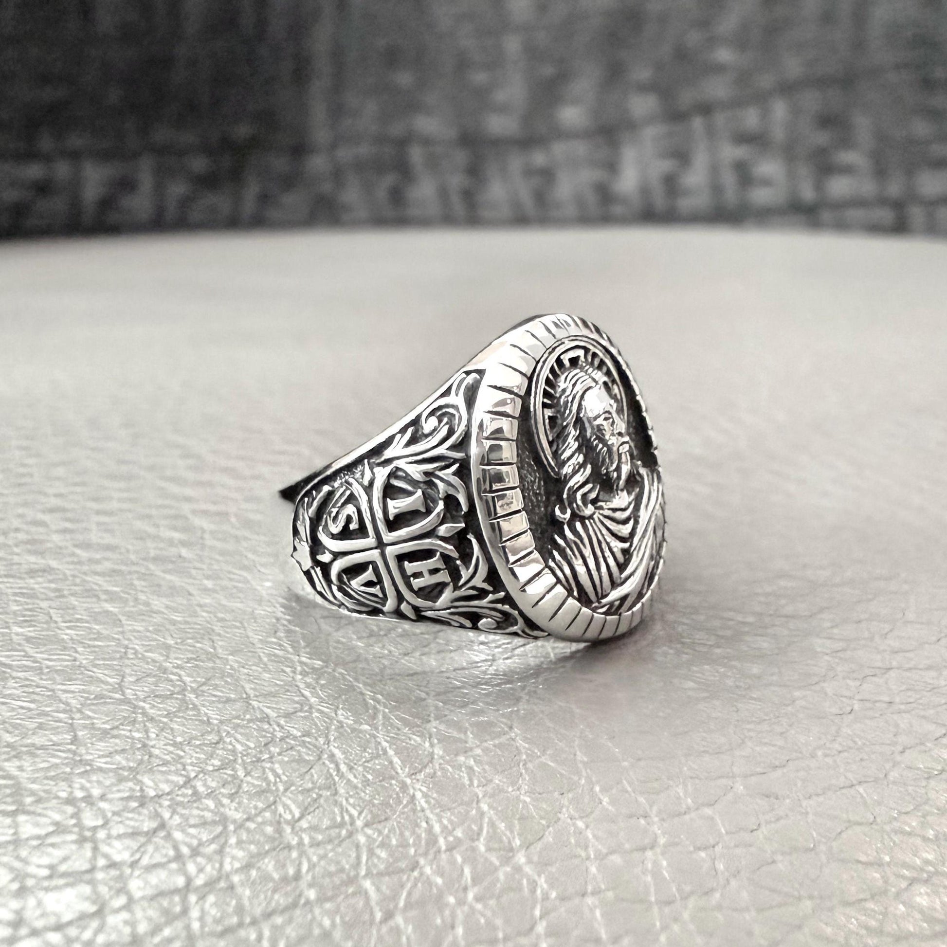 Handcrafted 925 Sterling Silver Jesus Christ Ring YHWH Yahweh Hebrew Jewish Christian God Ring Silver Jewelry Accessories Gift by VINTZ