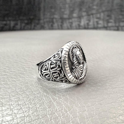 Handcrafted 925 Sterling Silver Jesus Christ Ring YHWH Yahweh Hebrew Jewish Christian God Ring Silver Jewelry Accessories Gift by VINTZ