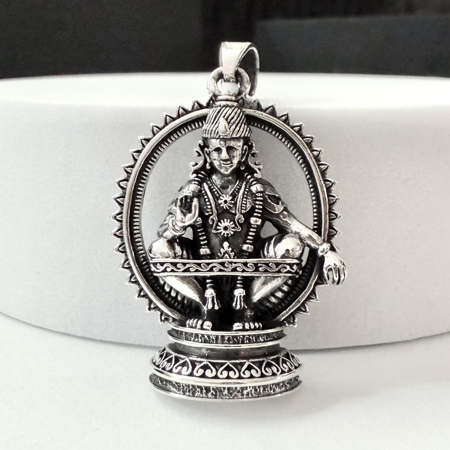 Handcrafted 925 Sterling Silver Indra Pendant Hinduism King of God Hindi Deity Pendant/Necklace Silver Jewelry Accessories Gift by VINTZ