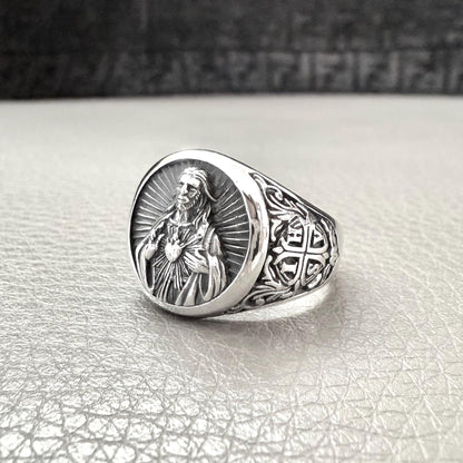 Handcrafted 925 Sterling Silver Jesus Christ Ring YHWH Yahweh Hebrew Jewish Christian God Ring Silver Jewelry Accessories Gift by VINTZ