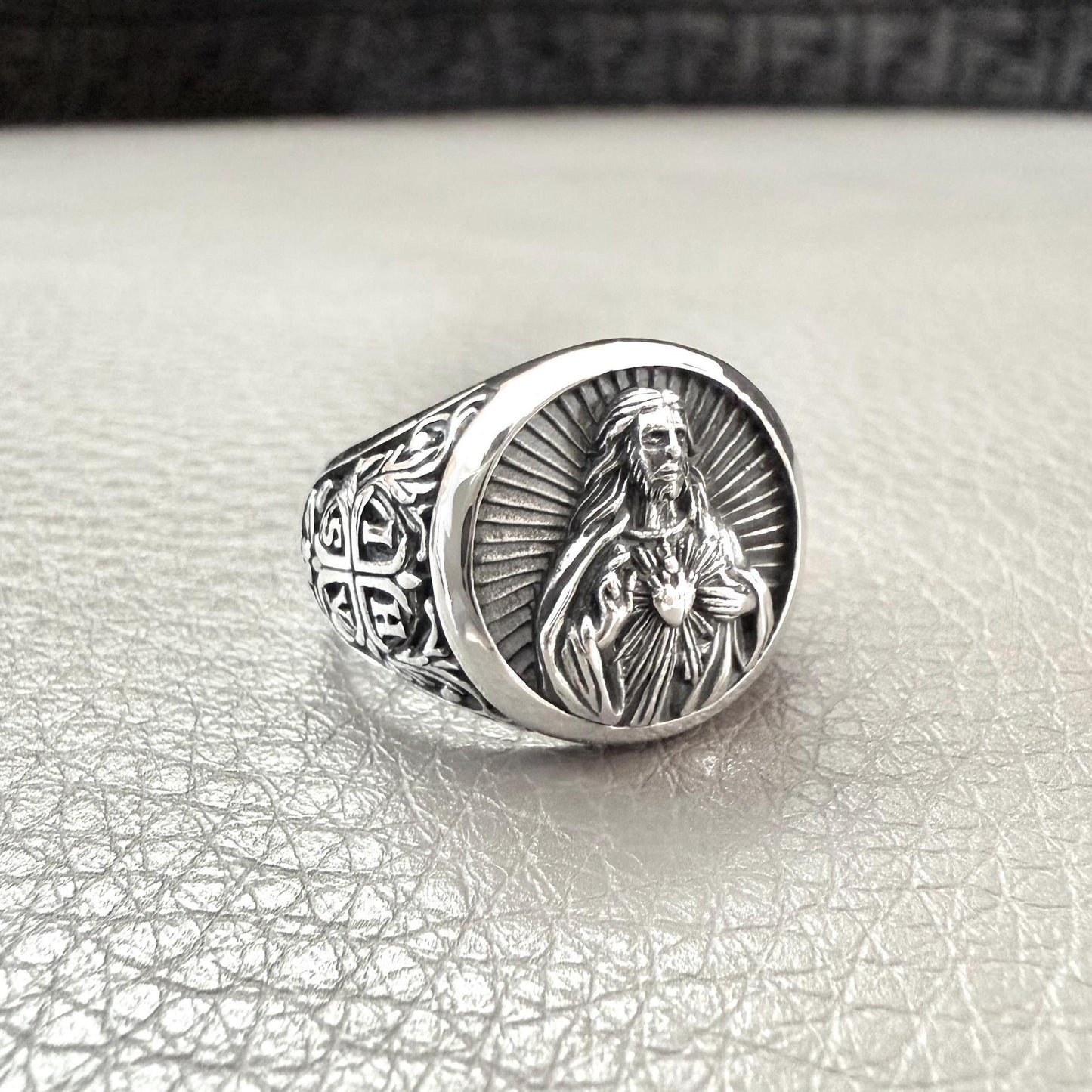 Handcrafted 925 Sterling Silver Jesus Christ Ring YHWH Yahweh Hebrew Jewish Christian God Ring Silver Jewelry Accessories Gift by VINTZ