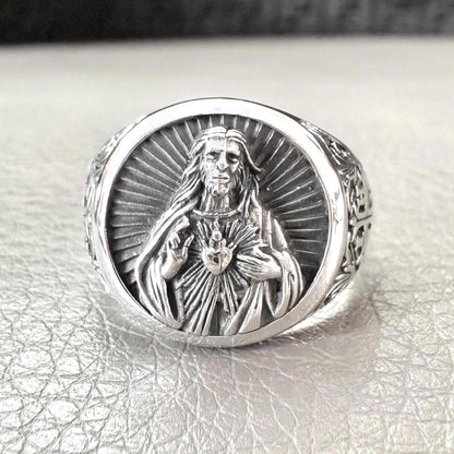 Handcrafted 925 Sterling Silver Jesus Christ Ring YHWH Yahweh Hebrew Jewish Christian God Ring Silver Jewelry Accessories Gift by VINTZ