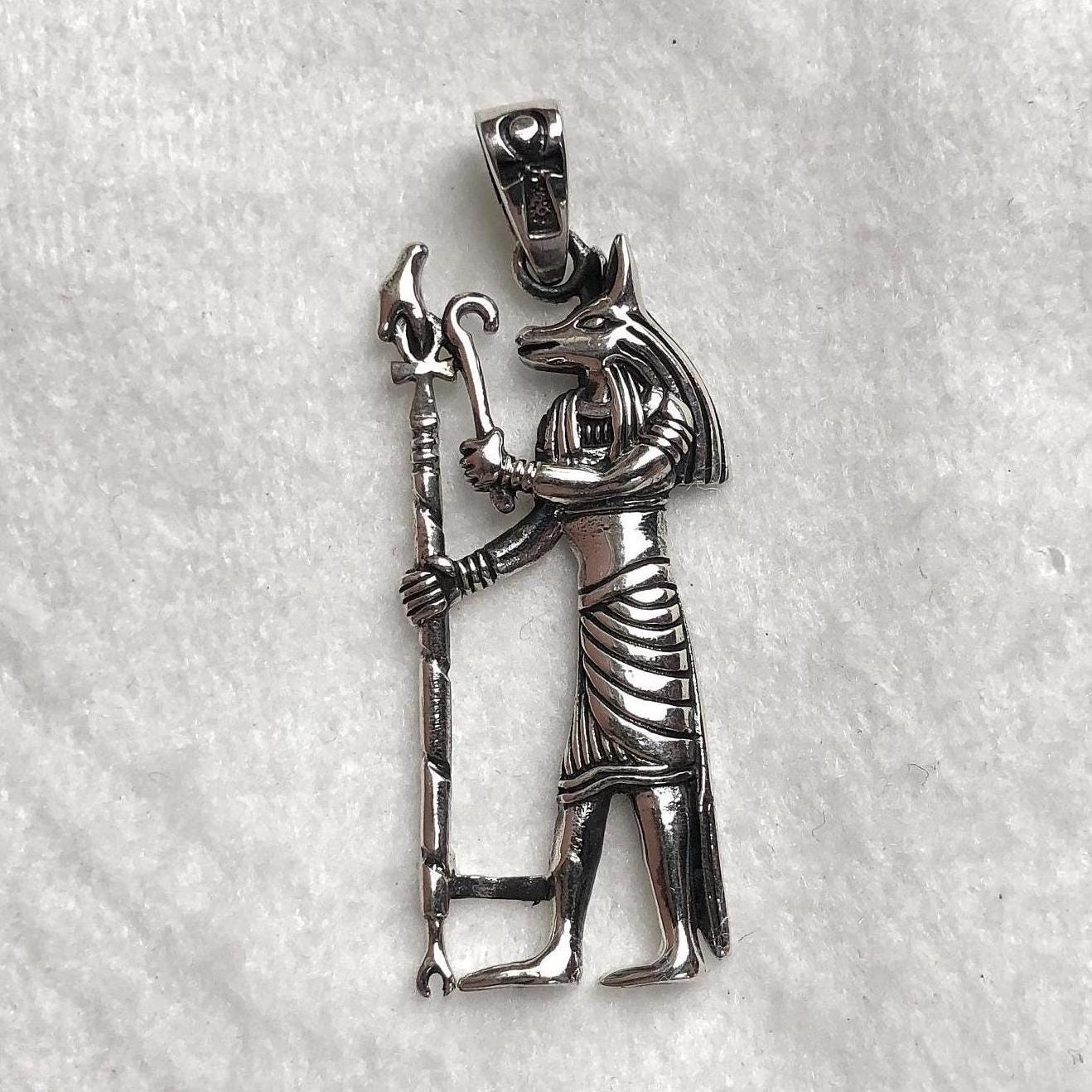 Anubis Egyptian God Jackal Deity Pendant/Necklace