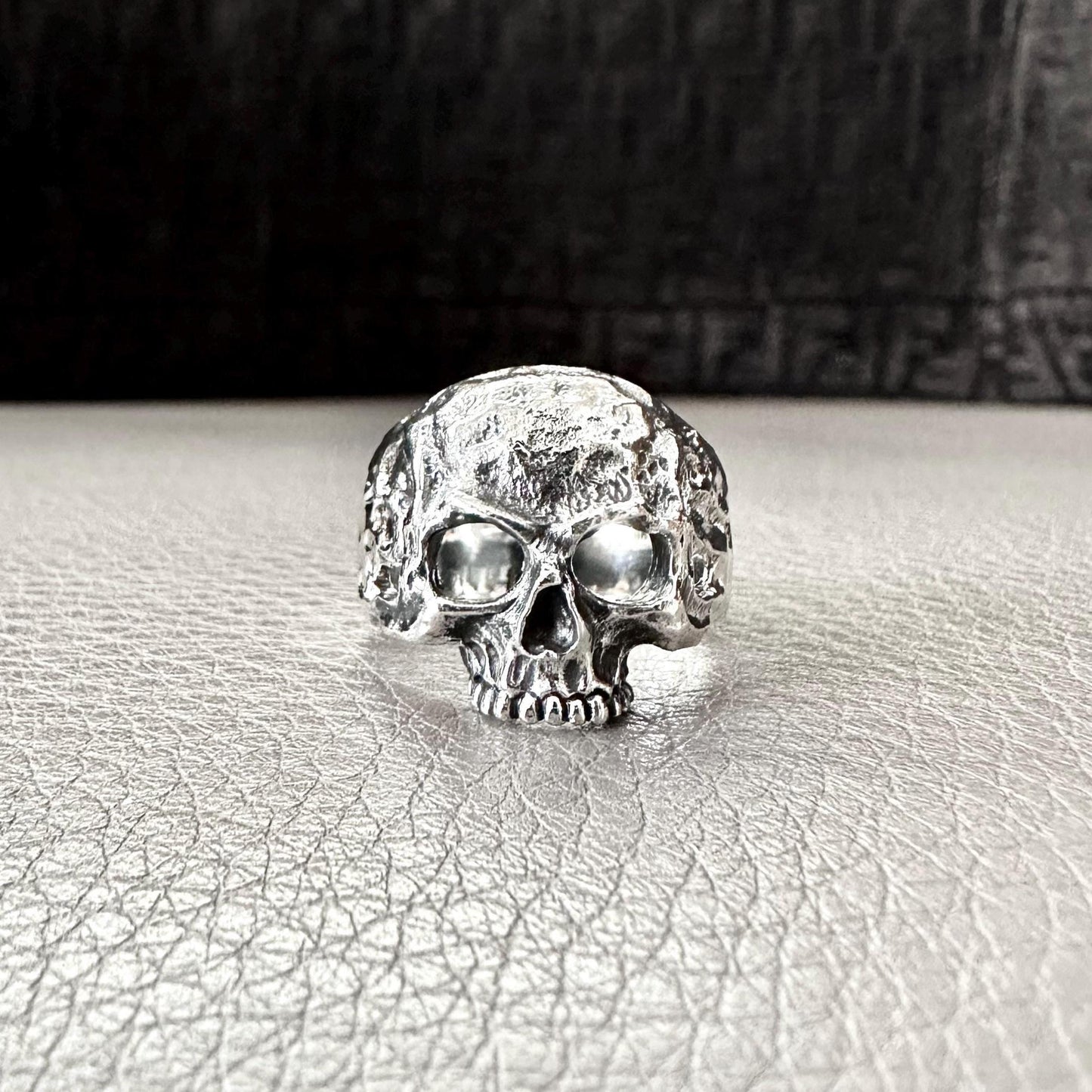 Handcrafted 925 Sterling Silver Skull Ring Gothic Pirate Punk Skull Biker Skeleton Ring Silver Jewelry Fashion Accessories Gift by VINTZ