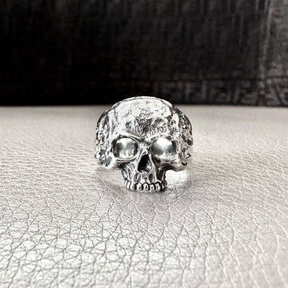 Handcrafted 925 Sterling Silver Skull Ring Gothic Pirate Punk Skull Biker Skeleton Ring Silver Jewelry Fashion Accessories Gift by VINTZ