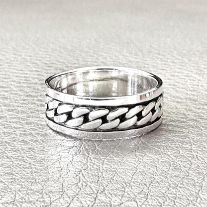 Handcrafted 925 Sterling Silver Infinity Knot Ring Viking Celtic Eternal Knot Endless Knot Ring Silver Jewelry Accessories Gift by VINTZ