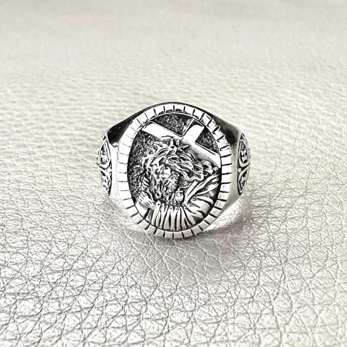 Handcrafted 925 Sterling Silver Jesus Christ Ring YHWH Yahweh Hebrew Jewish Christian God Ring Silver Jewelry Accessories Gift by VINTZ