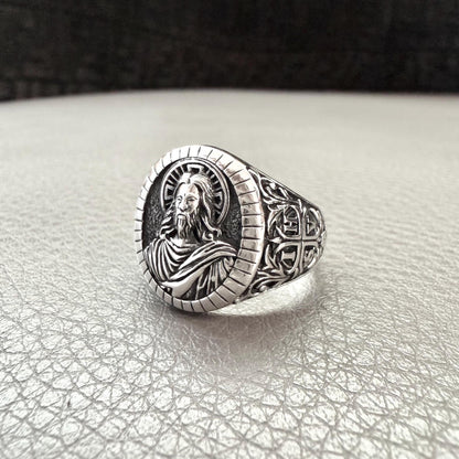 Handcrafted 925 Sterling Silver Jesus Christ Ring YHWH Yahweh Hebrew Jewish Christian God Ring Silver Jewelry Accessories Gift by VINTZ