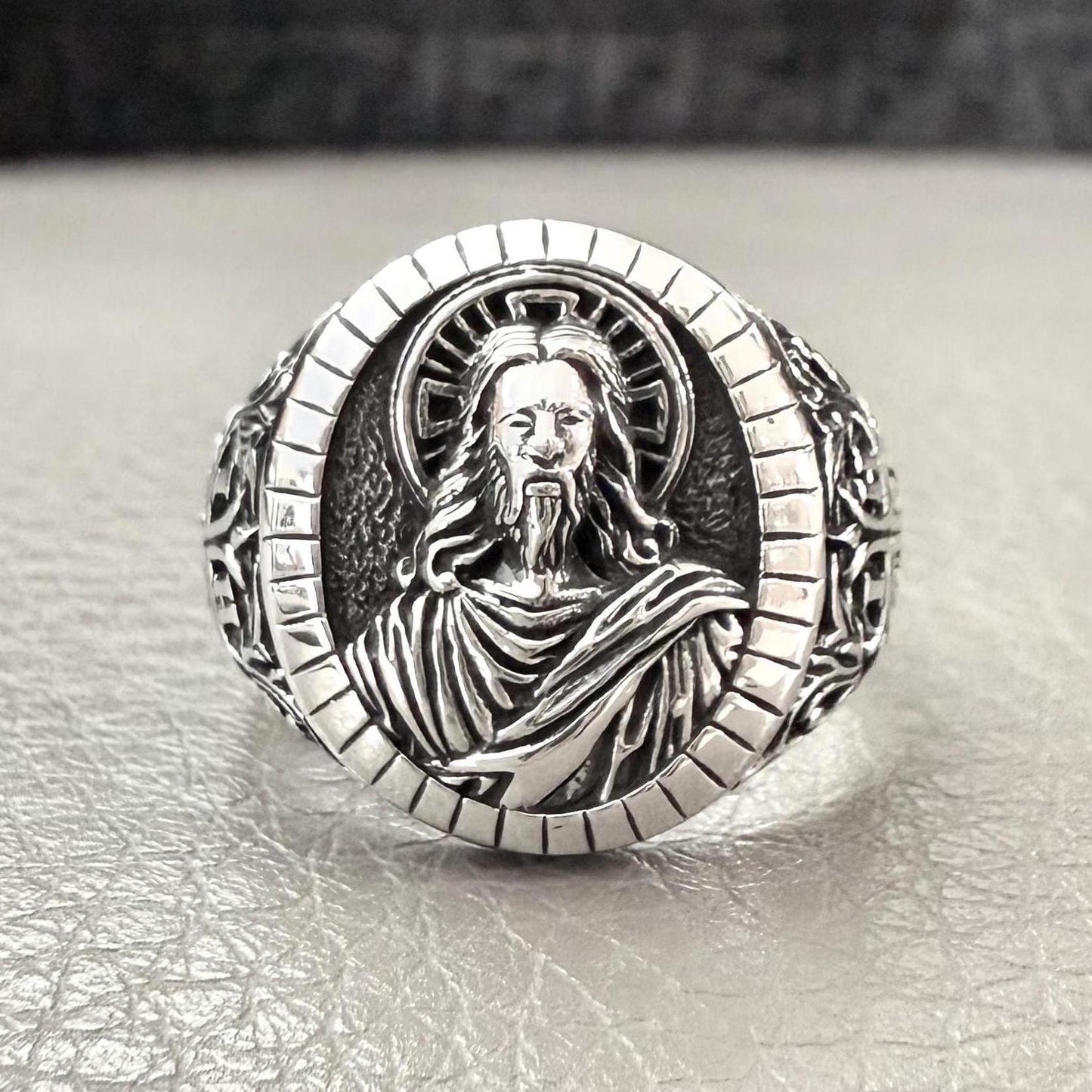 Handcrafted 925 Sterling Silver Jesus Christ Ring YHWH Yahweh Hebrew Jewish Christian God Ring Silver Jewelry Accessories Gift by VINTZ