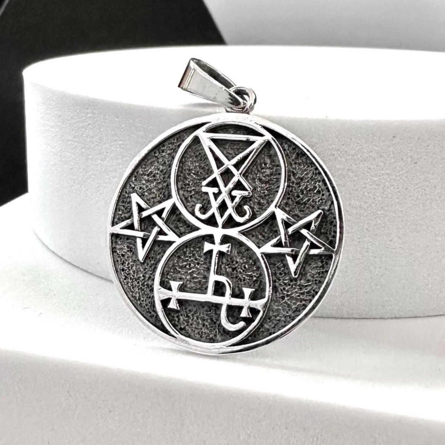 Lucifer Sigil Satanic Seal of Satan Wiccan Pendant/Necklace