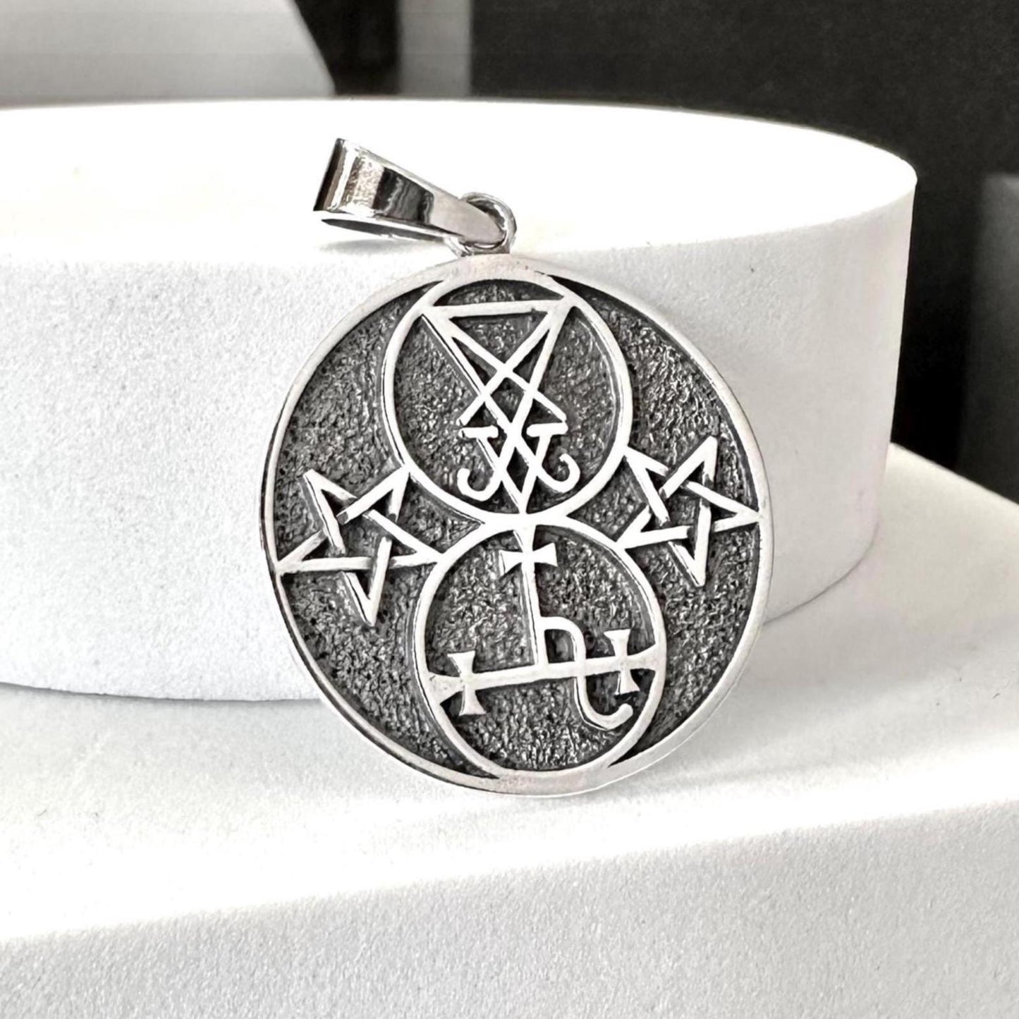 Lucifer Sigil Satanic Seal of Satan Wiccan Pendant/Necklace