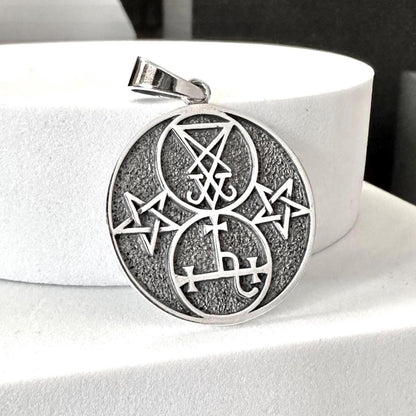 Lucifer Sigil Satanic Seal of Satan Wiccan Pendant/Necklace