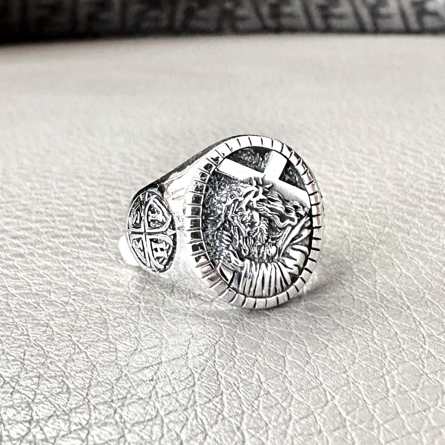Handcrafted 925 Sterling Silver Jesus Christ Ring YHWH Yahweh Hebrew Jewish Christian God Ring Silver Jewelry Accessories Gift by VINTZ