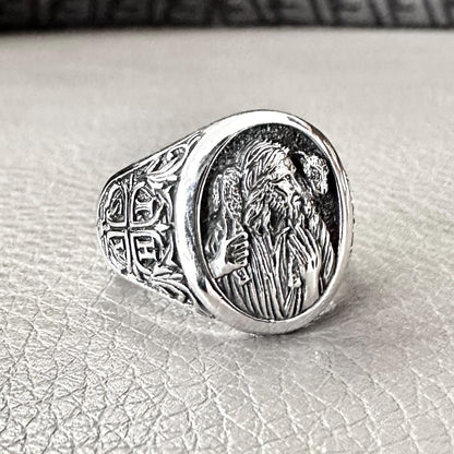 Handcrafted 925 Sterling Silver Jesus Christ Ring YHWH Yahweh Hebrew Jewish Christian God Ring Silver Jewelry Accessories Gift by VINTZ