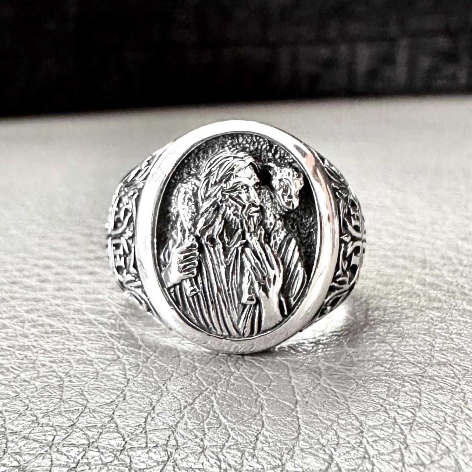 Handcrafted 925 Sterling Silver Jesus Christ Ring YHWH Yahweh Hebrew Jewish Christian God Ring Silver Jewelry Accessories Gift by VINTZ