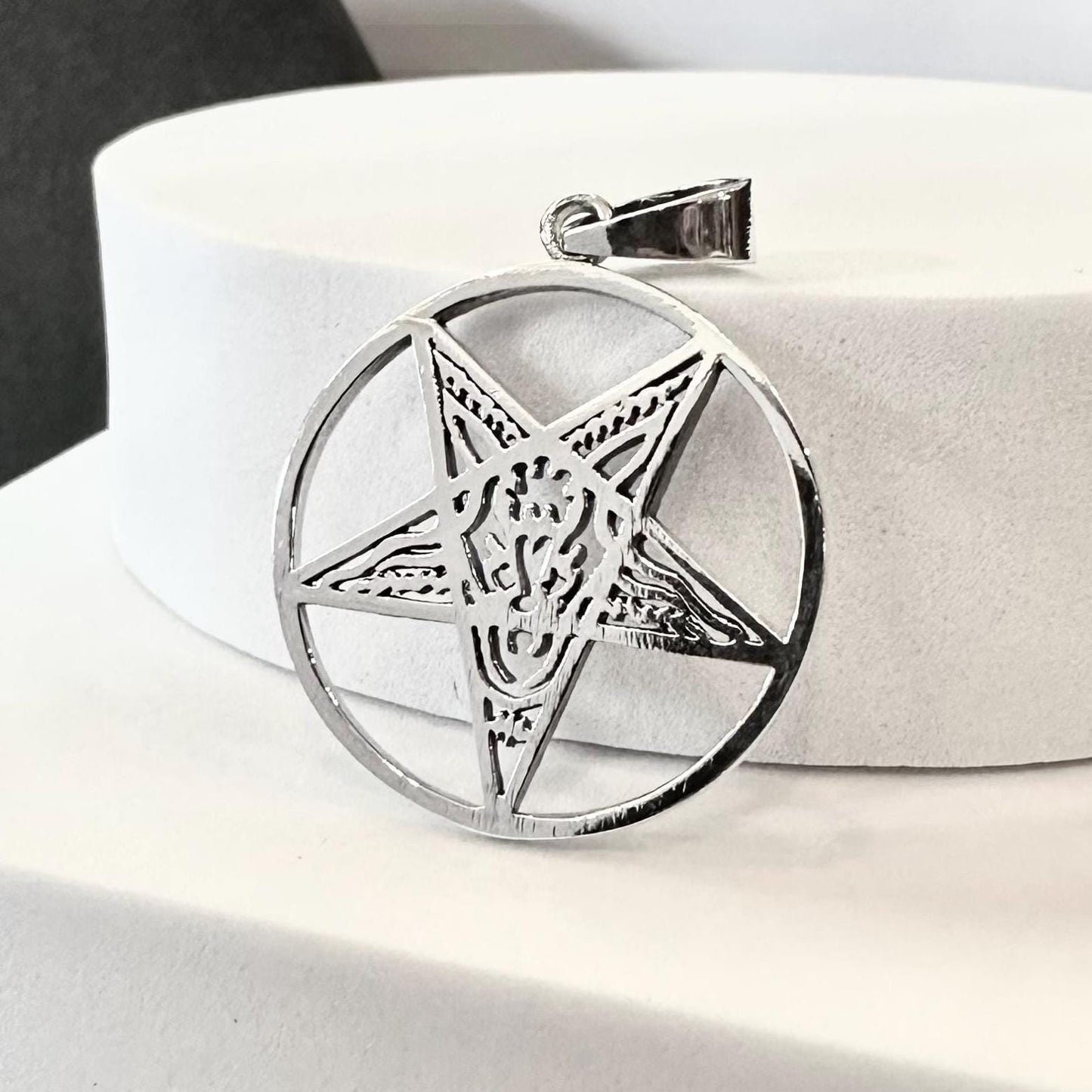 Baphomet Sigil Goat Head Pentagram Gothic Pendant/Necklace