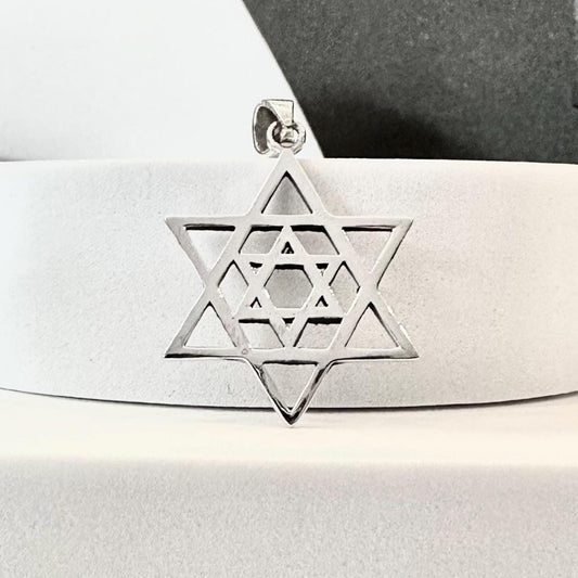 Star of David Hebrew Jewish Seal of Solomon Pendant/Necklace