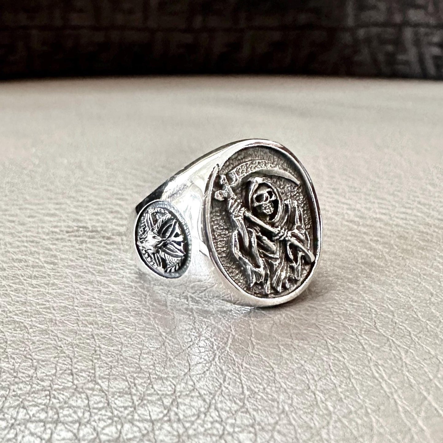 Grim Reaper God of Death Gothic Skull Ring
