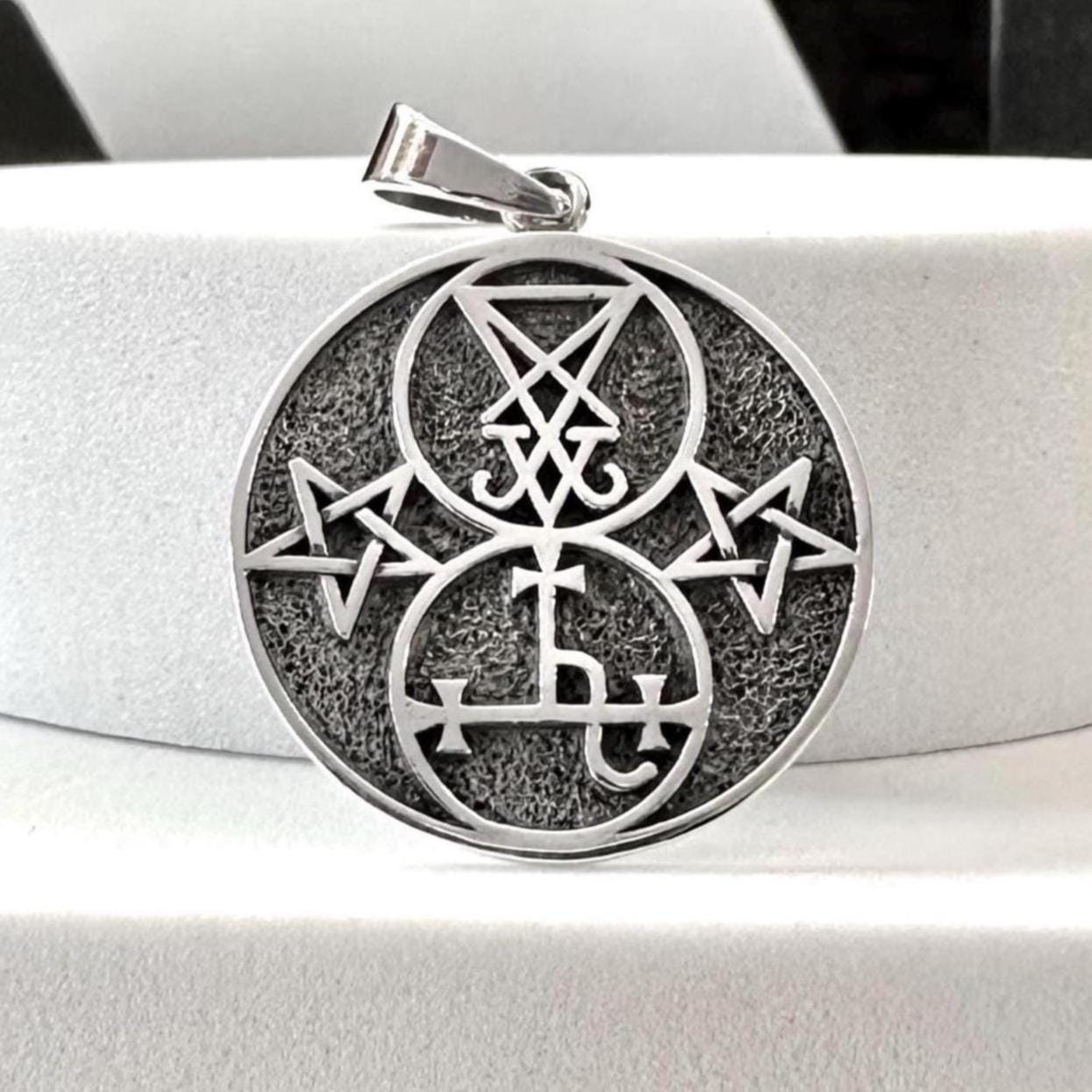 Lucifer Sigil Satanic Seal of Satan Wiccan Pendant/Necklace