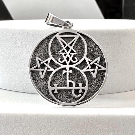 Lucifer Sigil Satanic Seal of Satan Wiccan Pendant/Necklace