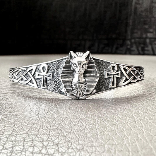 Bastet Egyptian Goddess Egypt Deities God Cuff Bracelet