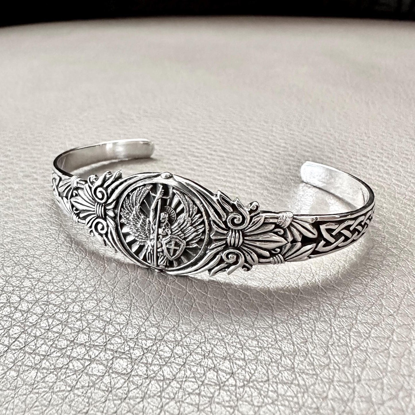 Saint Michael Christian ArchAngel Cuff Bracelet