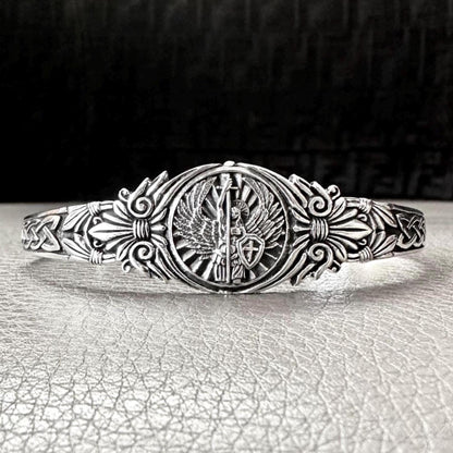 Saint Michael Christian ArchAngel Cuff Bracelet