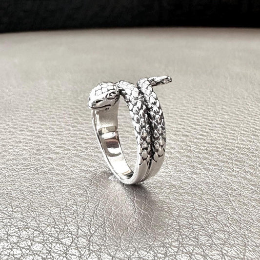 Coil Snake Black Mamba Serpent Ouroboros Ring
