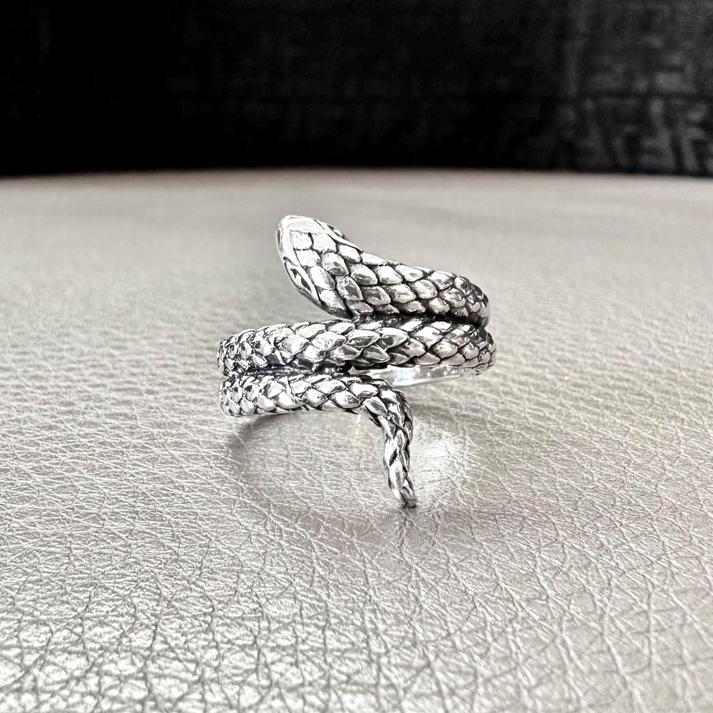 Coil Snake Black Mamba Serpent Ouroboros Ring