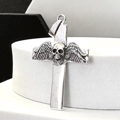 Cross Christian Jesus Christ Skull Pendant/Necklace