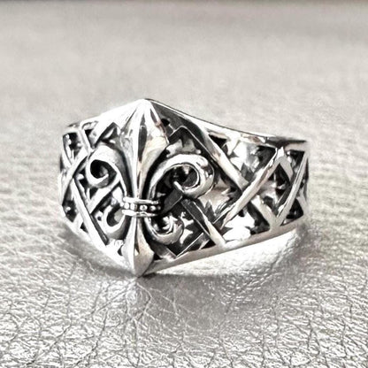 Fleur De Lis Three Musketeer French Heritage  Ring