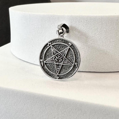 Baphomet Sigil Goat Head Pentagram Pendant/Necklace